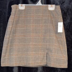 Old Navy Brown Plaid Pencil Skirt